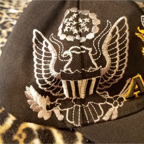 Cursedi Army Hat One Size Mostly Black‎ - Picture 2 of 6